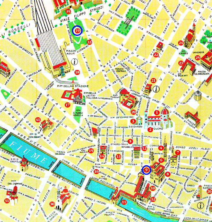 Map Of Florence Italy. Map of Florence