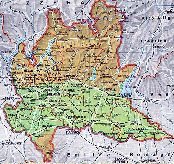 Map of Lombardy