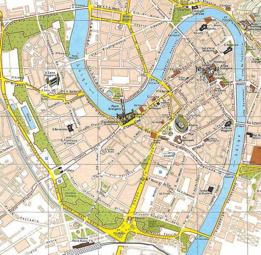 Map of Verona